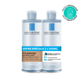 La Roche-Posay Toleriane Eau Micellaire Peaux Réactives 2 x 400 mL