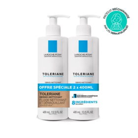 La Roche-Posay Toleriane Dermo-nettoyant Fluide Nettoyant Démaquillant 2 x 400ml