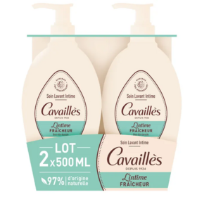Cavaillès Intime Soin lavant naturel fraîcheur 2x500ml hygiène intime quotidienne