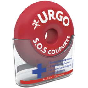 S.O.S Coupures Bande stop saignement 3 m x 2,5 cm