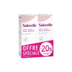 Saforelle Soin Lavant Doux Intime et Corporelle 2 x 250 ml