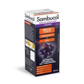 Sambucol Sirop Immunité Forte 120 ml – Défenses naturelles adultes à base de sureau noir