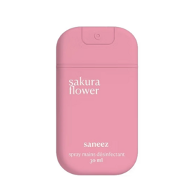 Saneez Spray Mains Désinfectant Sakura Flower 30 ml – Désinfection des mains sans rinçage au parfum fleur de cerisier