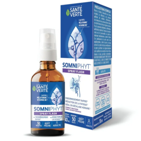 Sante verte Somniphyt spray flash mélatonine 30 ml – Endormissement rapide et décalage horaire