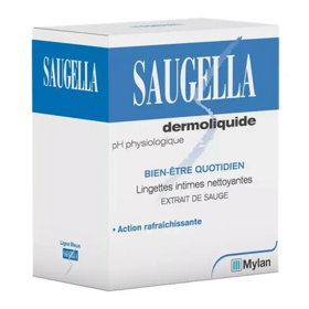 Saugella Dermoliquide Lingette Intime Nettoyante 10 lingettes individuelles