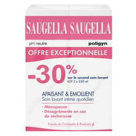 Saugella Poligyn Soin Lavant intime quoditien Lot de 2 x 250 ml