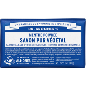 Savon Pur Végétal Solide Menthe Poivrée - 140 g