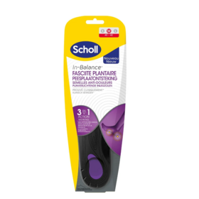 Scholl In-Balance Semelles Anti-Douleurs fasciite plantaire taille M 40-42 — 1 paire soutien voûte et absorption des chocs