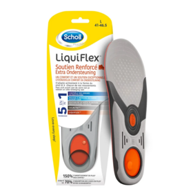 Scholl LiquiFlex Semelles soutien renforcé voûte plantaire taille L 41,5-46,5 — 1 paire confort et absorption des chocs