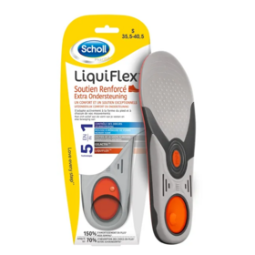 Scholl LiquiFlex semelles soutien renforcé voûte plantaire taille S 35,5-40,5 — 1 paire confort et absorption des chocs