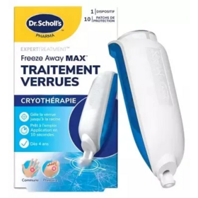 Scholl Traitement verrues pieds et mains cryothérapie — kit applicateur ciblé patchs de protection