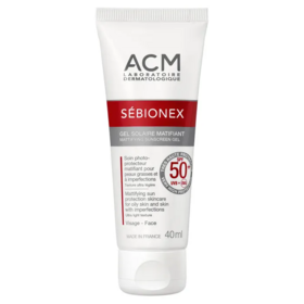ACM Sébionex Gel Solaire matifiant SPF50 40 ml — gel solaire matifiant anti-brillance peaux mixtes à grasses peaux acnéiques