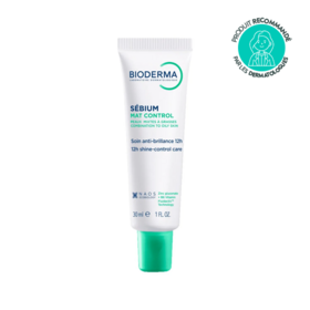 Bioderma Sébium Mat Control soin anti-brillance 12h peaux mixtes grasses — 30 ml