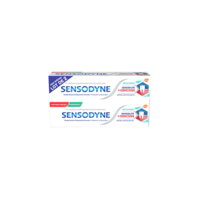 Sensodyne Sensibilité et Gencives menthe fraîche 2x75 ml – dentifrice dents sensibles
