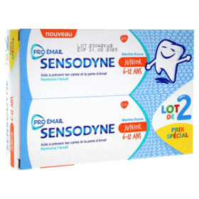SENSODYNE Dentifrice Pro-Email JUNIOR Menthe Douce - Lot de 2 x 50 ml