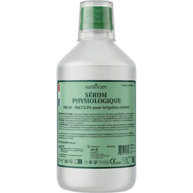 Santecare Sérum Physiologique 1 L – NaCl 0,9 % pour lavage nasal et irrigation