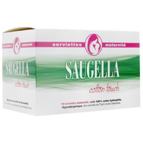 Saugella Serviette Hygiénique Cotton Touch Maternité - 10 serviettes