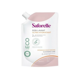 Saforelle Soin Lavant Ultra Hydratant Intime et Corporelle  Eco-recharge 400 ml