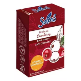 Solens Bonbons Cranberry sans sucres 66 g – vitamine C et 20 plantes