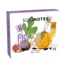 Solinotes Coffret Découverte Eau de parfum Végan Figuier, Tonka, Fleur d'Oranger formats voyage 15 ml