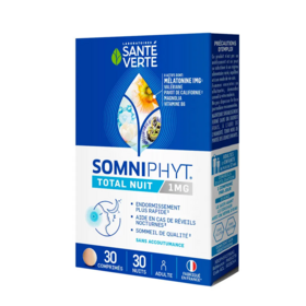 Santé Verte Somniphyt Total Nuit Mélatonine 1 mg 30 comprimés sommeil & endormissement
