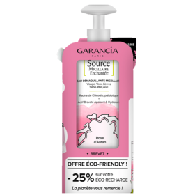Garancia SOURCE MICELLAIRE ENCHANTÉE - Rose d'Antan 400 ml + Eco-Recharge 400 ml