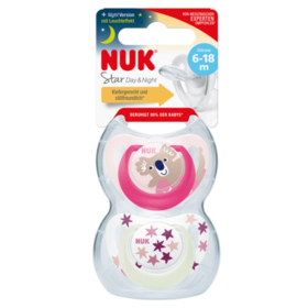 STARLIGHT DAY & NIGHT - Sucettes 6-18 Mois Fille Motifs Aléatoires  - Lot de 2