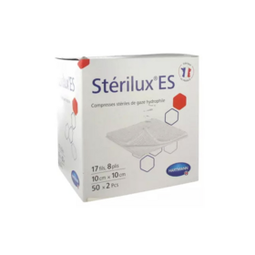 Stérilux Compresses stériles de gaze 10x10cm 50x2