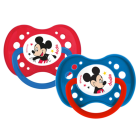 Sucette + 18 mois Silicone Anatomique n°A65 Motifs Mickey - Lot de 2 sucettes