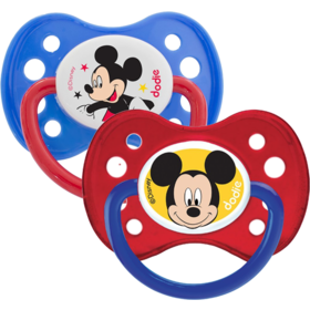 Sucette + 6 mois Silicone Anatomique N°A63 Motifs Aléatoires - Lot de 2 sucettes