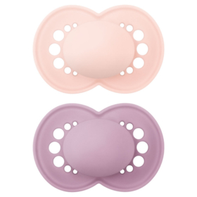 Sucette +6 mois Silicone Original Couleur de la Nature Uni mat aléatoire - Lot de 2 sucettes