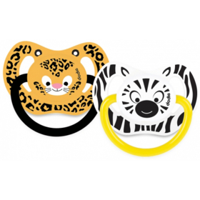 Sucette + 6 mois Silicone Physiologique Jungle Motifs Aléatoires - Lot de 2 sucettes