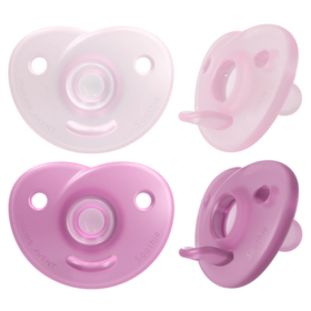 Sucette Soothie Rose 0-6 mois - Lot de 2 Sucettes