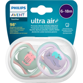 Sucette Ultra Air 6-18 Mois Motifs Aléatoires - Lots de 2 Sucettes