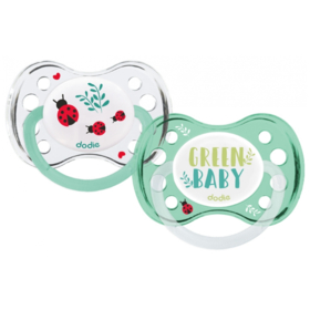Sucettes Anatomiques Silicone +6 mois Green A91 - Lot de 2