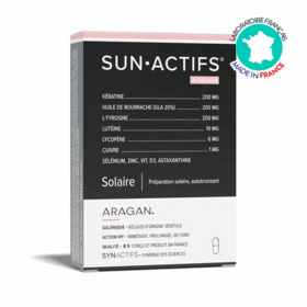 SunActifs Solaire Aragan 30 gélules – Préparation solaire, bronzage et protection cellulaire