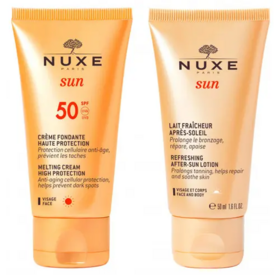 Nuxe Sun Crème Fondante SPF50 50 ml + Lait Fraîcheur Après-Soleil 50 ml Offert