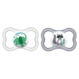 SUPREME - Sucette 18 mois + Silicone Motifs Aléatoires - Lot de 2 sucettes