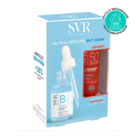 SVR B3 Ampoule Hydra 30 ml + Sun Secure Blur SPF50+ 15 ml offert – hydratation intense & protection solaire 2-en-1