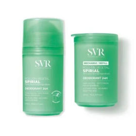 SVR Spirial Déodorant 24h Roll-On Végétal 50ml + Recharge 50ml