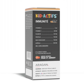 Aragan SynActifs Sirop KidActifs Immunité 125 ml – Renforcement des défenses immunitaires de l’enfant