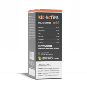 KidActifs Multivitamines Aragan sirop 125 ml – Immunité, croissance et vitalité dès 3 ans