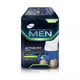 Tena Men Active Fit Pants L protection absorbante homme jetable — boîte de 8