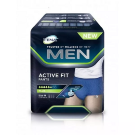 Tena Men Active Fit pants m protection absorbante homme jetable — boîte de 9