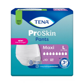 Tena ProSkin Maxi Pants culotte absorbante fuites fortes taille L 100-135 cm — paquet de 10 jour et nuit