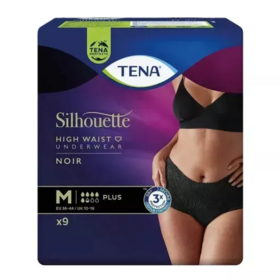 Tena Silhouette Plus sous-vêtement absorbant noir taille basse m  — paquet de 9