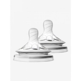 Philips Avent Tétine Natural débit nouveau-né x2 – tétine silicone anti-colique