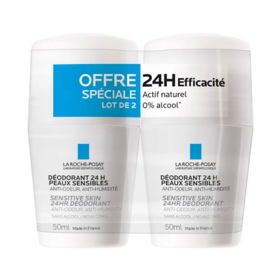 La Roche-Posay Déodorant Physiologique Roll-On 24H Lot de 2 x 50ml