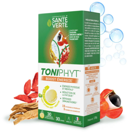 Santé Verte Toniphyt Boost Goût Citron-Menthe 30 comprimés complément énergie & vitalité
