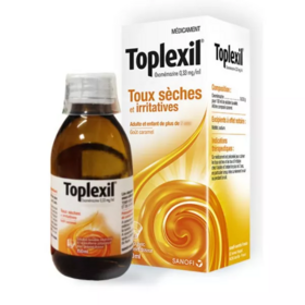 Toplexil 0,33 mg/ml Sirop 150 ml – Toux sèche et toux d'irritation